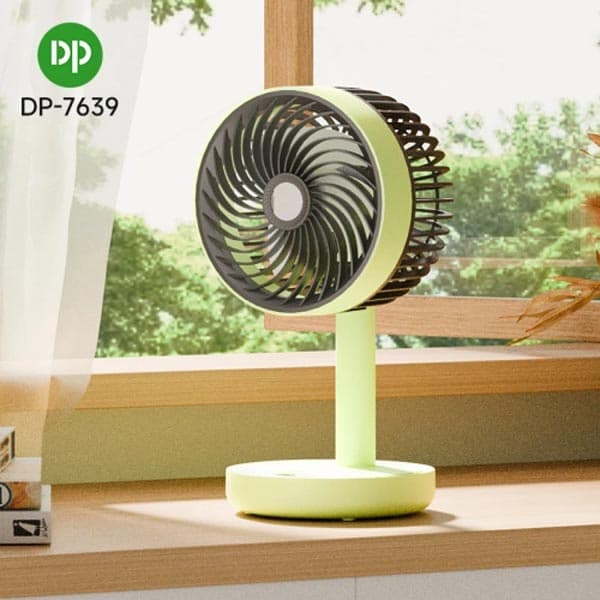 DP 7639 Desktop Rechargeable Fan || 4-8 hours Backup